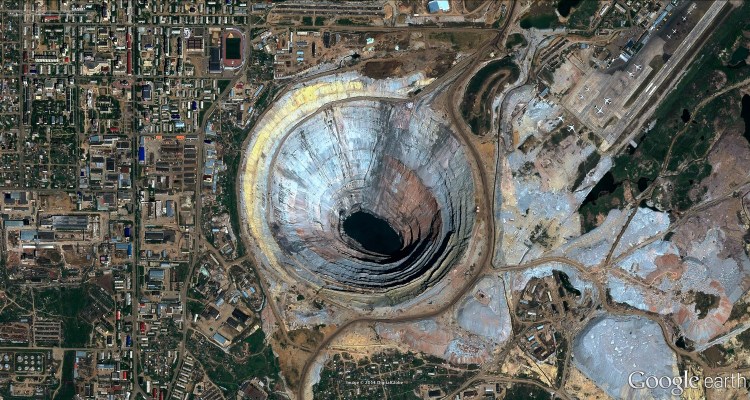 Mir Diamond Mine, Mirny, Eastern Siberia.